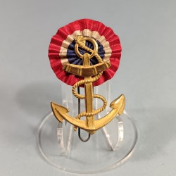 ATTRIBUT OU ANCRE DE KEPI D'OFFICIERS ET ADJUDANTS MODELE 1886 OFFICIER DU TRES TROUPES COLONIALES ET DE MARINE